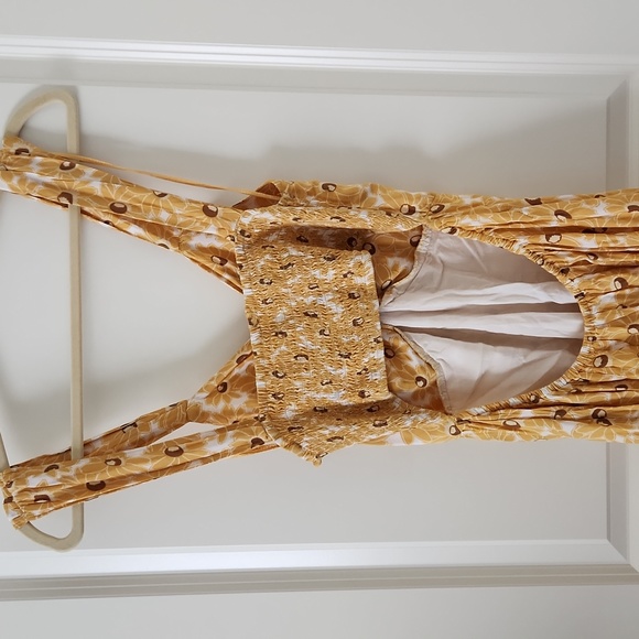 Free People Rosalee Sunflower Dress M - Picture 9 of 9